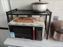 四季沐歌厨房置物架台面微波炉置物架可伸缩烤箱架子家用多层厨房收纳支架 【固定款】单层长53cm-6挂钩 实拍图