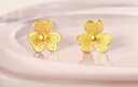 周六福（ZLF）  足金999耳钉黄金耳钉女款迷你小金花耳饰 计价 0.67g 实拍图