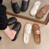 2025包头拖鞋女外穿一脚蹬时尚新款家居防滑夏季软底懒人平底凉鞋 白色 40 -41偏小 实拍图
