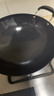 阎铁匠章丘炒锅铁锅 炒菜锅无涂层家用不易粘锅圆底轻便炒勺锻打已开锅 32cm黑锅镜面木把带耳3-5人D 32cm 圆底炒锅 实拍图