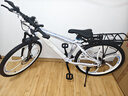 美昱 自行车山地车男女成人学生变速越野赛车通勤车公路单车 彩圈-旗舰版白蓝六刀一体轮 26寸21速(建议身高155-180cm) 实拍图