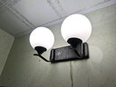 施科普（SHIKEPU） 北欧美式壁灯简约现代客厅墙灯卧室客厅书房床头灯过道楼梯灯具 8008-2黑12瓦LED三色灯泡 实拍图