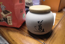 茶叶罐陶瓷密封罐家用普洱特价茶罐醒茶罐储茶罐便携旅行茶具 粗陶竹盖茶罐-道 实拍图