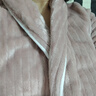 红豆居家 睡衣女秋冬长袖法兰绒睡袍女加绒家居服经典可外穿浴袍 JBJ722 韵灰粉 165/88A  实拍图