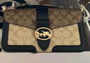蔻驰（COACH）【品牌直供】女士GEORGIE中号单肩手提斜挎腋下包卡其色5509 实拍图