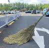 采易乐 大扫把 工厂环卫竹扫把马路物业柏油道路户外地面清洁大号笤帚 3.5竹枝连体10把装 实拍图
