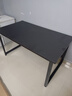 馨美凯电脑桌台式家用简易书桌办公桌简约现代工作台租房卧室学习写字桌 【单桌1.6cm厚桌面】黑架+碳纤色 长140cm*宽80cm*高74cm 实拍图