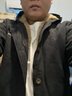 风尚锦绣连帽棉衣男春秋冬季羊羔绒宽松大码棉服男士加绒加厚棉袄纯棉外套 黑色 2XL 建议160-175 实拍图
