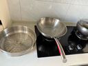 赫巴兹（HZIB）德国炒锅316不锈钢炒菜锅无涂层平底炒锅电磁炉煤燃气通用 半玻璃盖内径30外径 32cm 实拍图