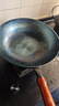 阎铁匠章丘炒锅铁锅已开锅轻便炒菜锅锻打无涂层老式圆底正品官方旗舰店 轻便锤印木把32厘米 32cm 圆底炒锅 实拍图