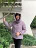 鸭鸭（YAYA）品牌年轻妈妈羽绒服短款2026新款洋气中老年装女士冬季厚外套 灰紫色 L (建议90-105斤) 实拍图