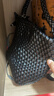 ECODAY编织托特包通勤包女包大容量单肩手提包送女朋友生日新年礼物 黑色（小号） 实拍图
