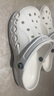 卡骆驰（CROCS）洞洞鞋贝雅男鞋女鞋轻便耐磨一脚蹬拖鞋休闲鞋|10126 白-100 39 (240mm) 实拍图