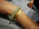 五花八门和田玉手镯女 浅青玉镯子天然高冰玉石手镯节日生日礼物附证书 浅色 57-59圈口 实拍图