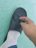龙二猫防静电拖鞋女男士无尘室内车间工厂用软底厚底防滑耐磨蓝色工作鞋 蓝色X款拖鞋（此款码数偏小1-2码） 44码 实拍图