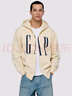 GAP男女装2025秋季新款logo印花抓绒宽松运动连帽衫卫衣786920 米色 S (165/88A) 亚洲尺码 实拍图