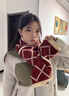 CHANEELR & KARITH围巾冬季女2025新款围脖加厚保暖披肩送女生老婆轻奢生日新年礼物 轻奢时尚百搭ck风【黑配卡其】 实拍图