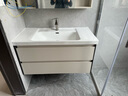 恒洁（HEGII）浴室柜 陶瓷一体盆 新中式大容量分区储物卫生间美妆洗手盆柜组合 【普通】BC6223浅咖色100cm 实拍图