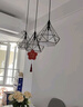 雷士（NVC）照明（NVC） 餐吊灯 时尚创意  餐厅灯 现代简约三头餐吊灯吧台灯 黑3头  餐吊灯【带5W白光光源】 实拍图