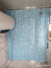 韩娜（Hanna）浴帘干湿分离套装隔断帘卫生间洗澡帘免打孔浴室门帘保暖防水防霉 蓝星星（超强防水-防霉不透） 单帘180宽*180高+挂环（不含杆） 实拍图