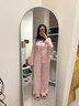 维多利亚的秘密 杨幂田曦薇同款 宅度假轻舒绒防静电家居服长袖长裤睡衣套装 5NZY粉豹纹 11273305 XXS 实拍图