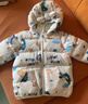 婧麒（JOYNCLEON）儿童棉服男女童装宝宝秋冬季婴儿衣服棉服加厚外出棉袄加绒外套 白色恐龙 90 cm 实拍图