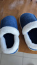 牧童儿童棉拖鞋男冬加绒保暖家居鞋室内软底亲子包跟棉鞋女 浆果蓝220 实拍图