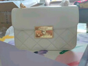CHARLES&KEITH拼接菱格链条单肩斜挎小方包包女包生日礼物CK2-80701360 CK2-80701360Cream奶白色 S 实拍图