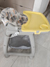 卡卡曼肯德基婴儿餐椅同款儿童宝宝餐椅0-6岁可坐多功能家用吃饭桌座椅 至尊款黄【双餐盘+坐垫+万向轮】 儿童餐椅多功能0到6岁 实拍图