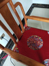 浩秦新中式椅垫客厅红木沙发垫坐垫新古典家具圈椅餐椅垫太师椅垫座垫 大龙团-红色 需其它尺寸-请联系客服 实拍图