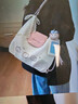 包包女款2025年学生党生日礼物小巧精致手提包小众高级单肩托特包 白配粉【玩偶+彩条+丝巾】 顺滑拉链/五金吸扣/个性挂饰 实拍图