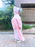 牧萌儿童雨衣带书包位男童女童女孩加长全身学生雨披 粉独角兽 3XL 实拍图