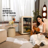 哈士奇【墩墩吧Mini-HCK】118升一级能效家用冰箱客厅办公室冰吧饮料保鲜冷藏SC-130RD-S奶茶色 实拍图