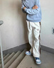 鲁宾克灯芯绒裤子男秋冬季新款美式复古男裤宽松直筒运动休闲裤阔腿长裤 2348杏色(常规) XL (建议体重125-135斤) 实拍图