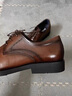 百丽布洛克正装皮鞋男秋季增高大码德比鞋商务皮鞋10822CM8预售 棕色-经典款 41 (255mm) 实拍图