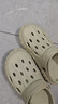 洁丽雅手术室专用洞洞鞋男士夏季外穿防滑EVA防臭沙滩凉鞋包头医用拖鞋 卡其色 【C款｜5.0CM轮胎底】 40-41 【标准码】 实拍图
