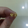 周六福幸运四叶草足金999黄金耳钉女生日礼物计价A0912975 一对 约0.91g 实拍图