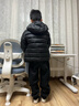 亚瑟士亚瑟士童装冬季中大儿童保暖连帽轻薄羽绒服【赠收纳袋】 001黑色 140 cm 实拍图