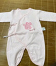 童泰婴儿连体衣新生儿衣服四季0-6月初生宝宝哈衣爬服纯棉内衣2件装 粉白花朵（四季款） 59cm (建议1-3个月身高55-60cm) 实拍图