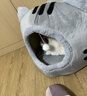 珑小宠猫窝冬天四季通用封闭式猫屋别墅狗窝小型犬加厚猫狗窝猫床猫舍 卡通猫头窝灰色【L号] 实拍图