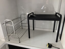 京东京造 微波炉置物架可伸缩烤箱台面收纳架子厨房烹饪器具[双层黑色] 实拍图