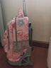 京商（Kyosho）拉杆书包小学生男孩女生儿童大容量可爬楼初中双肩可背可手提 18寸花与爱心 实拍图