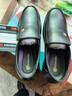 蜘蛛王男鞋真牛皮软底休闲皮鞋防滑透气中老年爸爸鞋时尚百搭商务正装鞋 Z9106黑色 单层 头层牛皮 41 (255mm) 标准皮鞋码 实拍图
