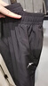 特步运动裤秋冬新款健身跑步裤透气卫裤针织束脚男裤子保暖通勤休闲裤 0168梭织平口-夏款-正黑色 L 实拍图