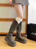 自由系及膝袜子女小腿堆堆袜抗菌抗起球秋季分段式压力高弹长筒袜靴子袜 实拍图