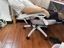 南皇人体工学椅护腰电脑椅久坐不累办公椅电竞椅男可调节腰靠学习后躺 悬浮双背升降白-3级气杆-尼龙脚-搁脚-155°无极后躺 120-155度(含) 联动扶手 实拍图