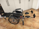 鱼跃(yuwell)手动轮椅车H008B全躺护理带坐便盆餐板钢管手动折叠老人 实拍图