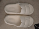京东京造【软欧包】花瓣拖鞋时尚厚底软弹休闲浴室凉拖鞋女士珍珠白38-39 实拍图