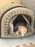 柒哦狗窝冬天保暖冬季狗床睡觉狗屋封闭式安全感大小型犬宠物窝可拆洗 奶杏棕-带门帘【满满安全感】 M码【40*35*35cm适合10斤内宠物】 实拍图