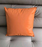 芝华士皮沙发抱枕科技布轻奢客厅靠枕套现代靠垫腰枕大防水北欧 靓橙橘 60cm*60cm 枕套 (+三维棉内芯) 实拍图